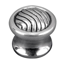 Sanzio - Wavy Lines Small Knob - Antique Silver