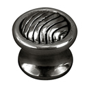 Sanzio - Wavy Lines Small Knob - Gunmetal