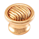 Sanzio - Wavy Lines Small Knob - Polished Gold