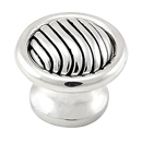 Sanzio - Wavy Lines Small Knob - Polished Nickel