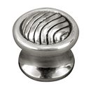 Sanzio - Wavy Lines Small Knob - Vintage Pewter