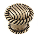 Sanzio - Lines Small Knob - Antique Brass