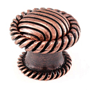 Sanzio - Lines Small Knob - Antique Copper