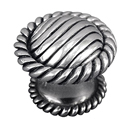 Sanzio - Lines Small Knob - Antique Silver