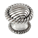 Sanzio - Lines Small Knob - Polished Silver