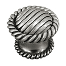 Sanzio - Lines Small Knob - Vintage Pewter