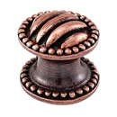 Sanzio - Lines & Beads Small Knob - Antique Copper