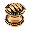 Sanzio - Lines & Beads Small Knob - Antique Gold