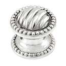 Sanzio - Lines & Beads Small Knob - Polished Nickel