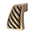 Sanzio - Wavy Lines Finger Knob - Antique Brass