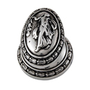Sforza - Woman Oval Knob - Antique Silver