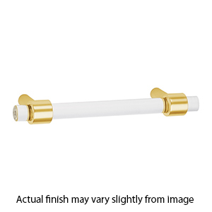 A860-3 PB - Acrylic Contemporary - 3" Cabinet Pull - Polished Brass