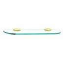 A6750-18 - Charlie's - 18" Glass Shelf - Unlacquered Brass