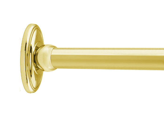 60 Shower Rod - Classic Traditional - Polished Brass