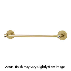 C8320-18 SB - Crystal Contemporary I - 18" Towel Bar - Satin Brass