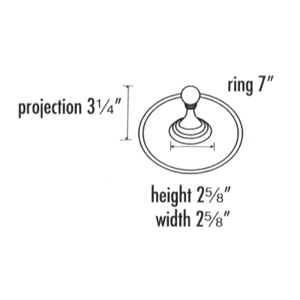 A9040 PB/NL - Embassy - Towel Ring - Unlacquered Brass