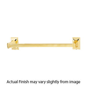A7920-18 PB/NL- Geometric - 18" Towel Bar - Unlacquered Brass