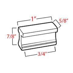 A965 - Linear - 3/4" Cabinet Pull - Matte Black