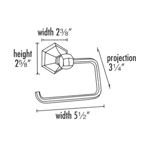 A7766 PC - Nicole - Euro Tissue Holder - Polished Chrome