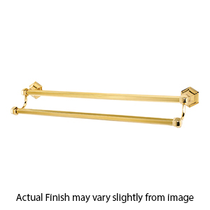 A7725-24 PB/NL - Nicole - 24" Double Towel Bar - Unlacquered Brass