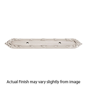 A887-3 - Ribbon & Reed - Backplate for 3" Pull - Satin Nickel