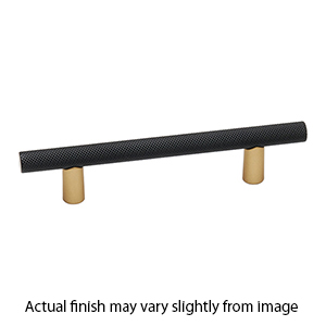 A2902-4 CHP/MB - Vita Bella - 4" Cabinet Pull w/ Knurled Bar - Champagne/ Matte Black