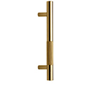 V1365-12-TB ULB - 12"cc Bar Knurled Appliance Pull - Unlacquered Brass