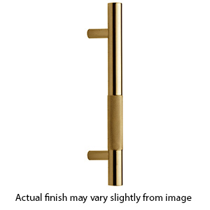 V1365-18-TB ULB - 18"cc Bar Knurled Appliance Pull - Unlacquered Brass