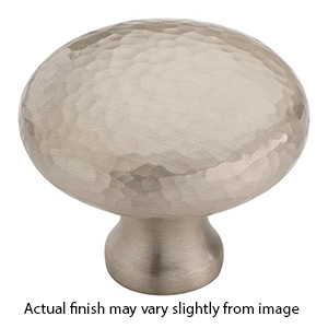 MK0117-032 GSN - 1-1/4" Hammered Round Cabinet Knob - Satin Nickel