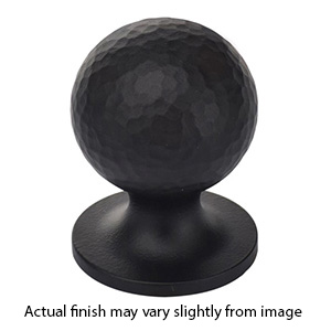 MK8321-032 BLK - 1-1/4" Hammered Orb Cabinet Knob - Flat Black