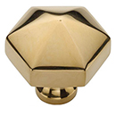 MT2238-032 ULB - Hex - 1-1/4" Cabinet Knob - Unlacquered Brass