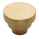 MT3624-032 ULB - Stepped - 1.25" Round Cabinet Knob - Unlacquered Brass