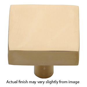 MT3685-038 ULB - 1-1/2" Square Cabinet Knob - Unlacquered Brass