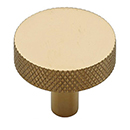 MT3884-032 ULB - 1.25" Knurled Helios Cabinet Knob - Unlacquered Brass