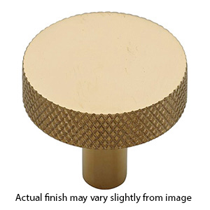 MT3884-038 ULB - 1.5" Knurled Helios Cabinet Knob - Unlacquered Brass
