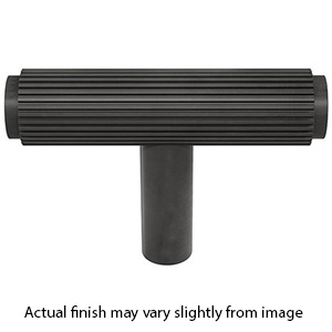MT4404-045 DOR - 1-1/4" Straight Reeded Knob - Oil Rubbed Bronze