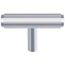 MT4404-045 PCH - 1-1/4" Straight Reeded Knob - Polished Chrome
