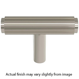 MT4404-045 PNI - 1-1/4" Straight Reeded Knob - Polished Nickel