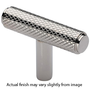 MT4415-045 PNI - 1-9/16" Basel Knurled T-Pull - Polished Nickel