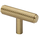 MT4415-045 MSB - 1-9/16" Basel Knurled T-Pull - Satin Brass
