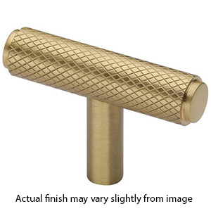 MT4415-045 MSB - 1-9/16" Basel Knurled T-Pull - Satin Brass