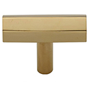 MT4423-040 ULB - Hex - Cabinet T-Pull - Unlacquered Brass