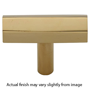 MT4423-040 ULB - Hex - Cabinet T-Pull - Unlacquered Brass