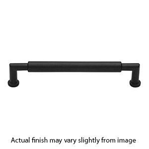MT0319-152 BLK - 6"cc Bauhaus Round Cabinet Pull - Flat Black