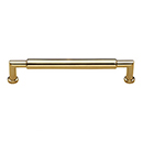 MT0319-102 ULB - 4"cc Bauhaus Round Cabinet Pull - Unlacquered Brass