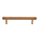 MT4458-102 ULB - 4"cc Basel Knurled Cabinet Pull - Unlacquered Brass