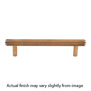 MT4458-203 ULB - 8"cc Basel Knurled Cabinet Pull - Unlacquered Brass