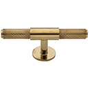 MT4463-000 ULB - 3.5" Knurled T-Pull - Unlacquered Brass