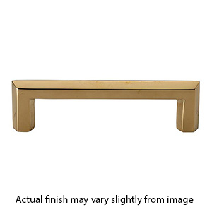 MT4473-102 ULB - Hex - 4" cc Profile Cabinet Pull - Unlacquered Brass