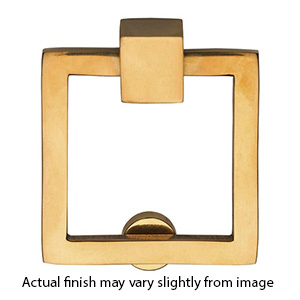 MT6311-050 ULB - 2" Square Drop Pull - Unlacquered Brass